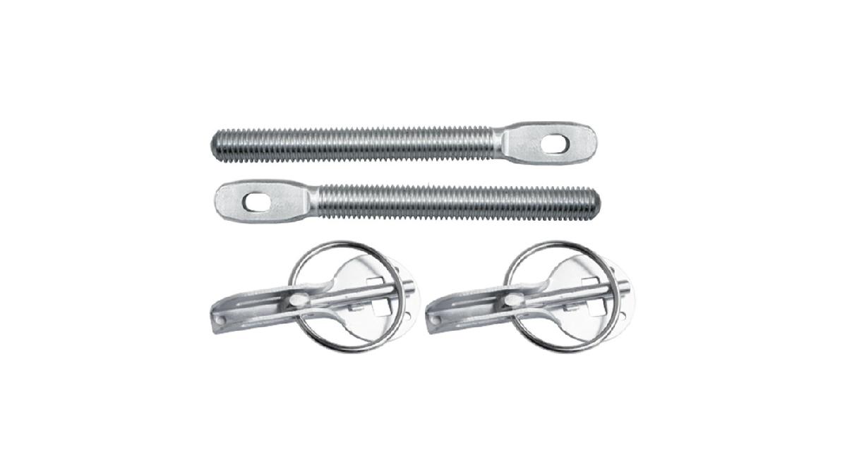 Simini+Racing+Set+Crochets+de+capot+universel+-+inoxydable+-+Quick+release+-+Type+2